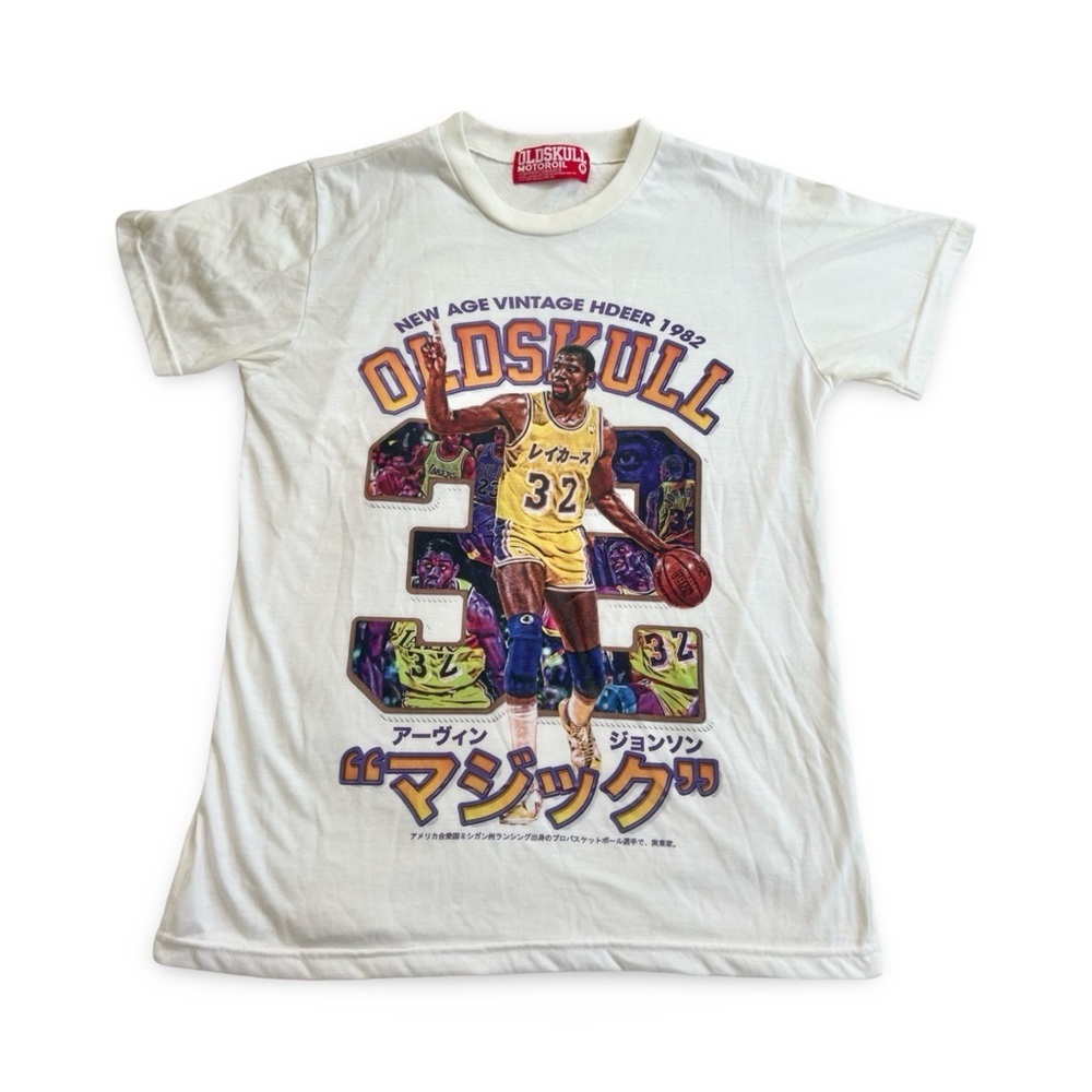 Oldskull Vintage Hdeer 1982 Tshirt (T043) Sz M Magic Johnson Lakers NBA EUC Rare